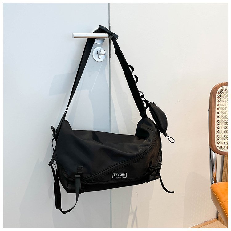 Hong Kong Style Big Bag Women's Bag New Autumn And Winter Bag Simple Student Large Capacity Couple One Shoulder Messenger Tote Bag