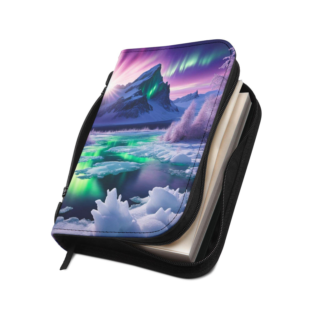 Aurora Mountain Landscape Bible Cover | Northern Lights Zippered Case