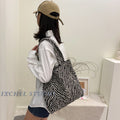 Canvas Bag Women's Autumn And Winter New Trendy Net Red Korean Version Tote Bag Fashion Large-Capacity Portable Shoulder Bag