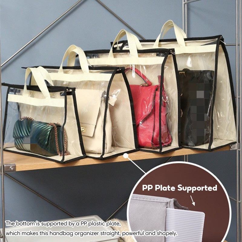 Breathable Moisture-Proof Bag Dust Bag Wardrobe Sealed Leather Bag Protection Finishing Storage Bag Transparent Hanging Bag Storage Artifact-AURA REGALIA 