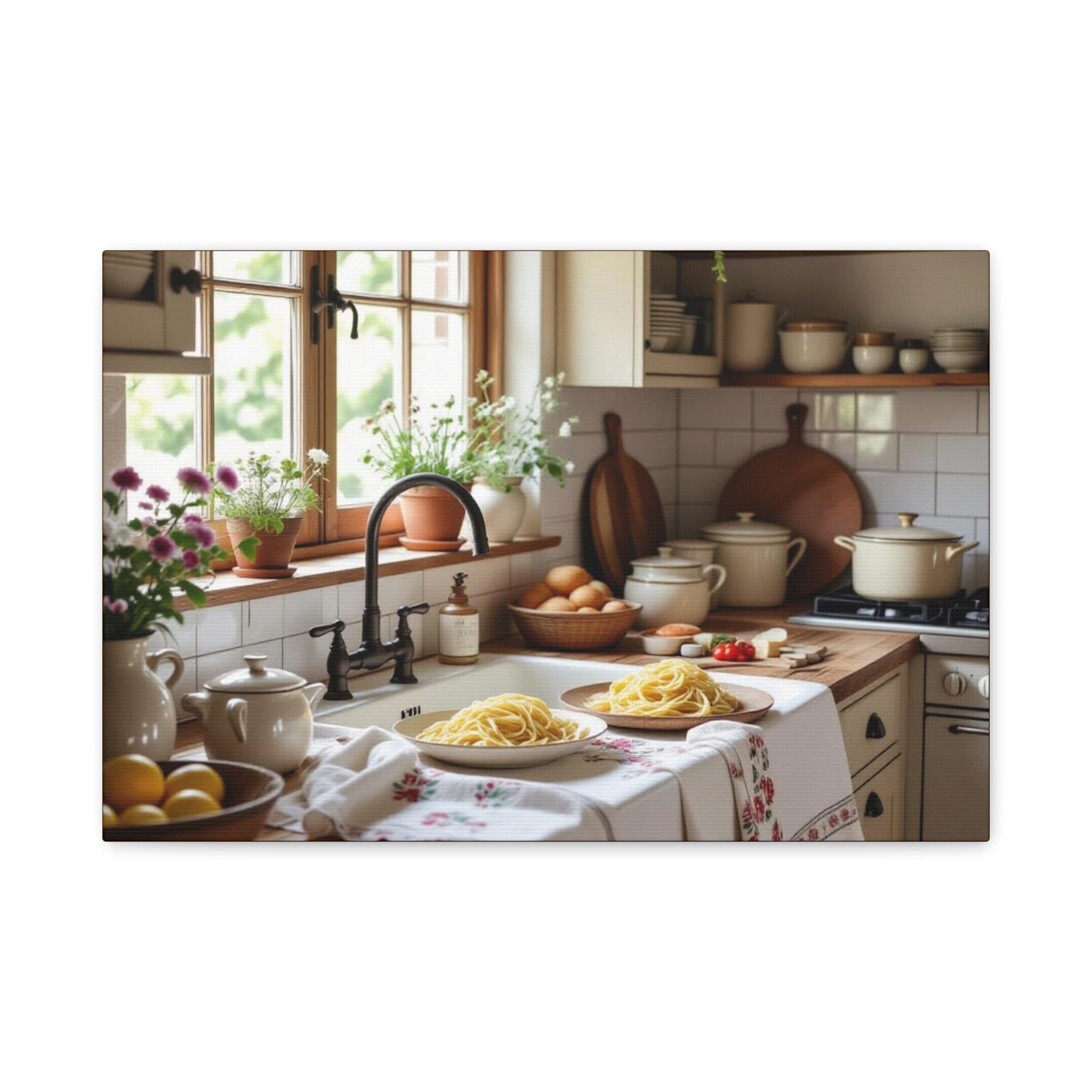 Copy of Cozy Country Kitchen Still Life Canvas