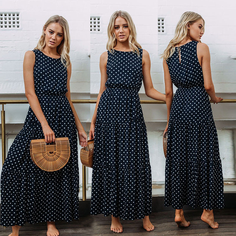 Explosion polka dot button jumpsuit-AURA REGALIA 