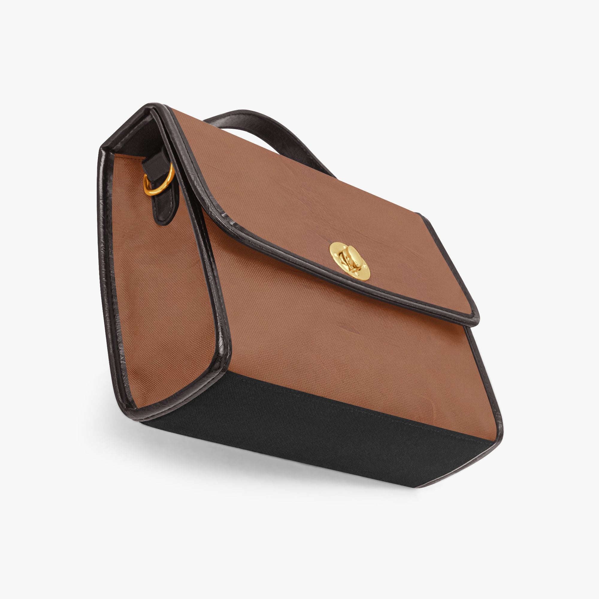 Choco Delight Classic Women's Canvas Satchel Crossbody Bag | Aura Regalia-AURA REGALIA 