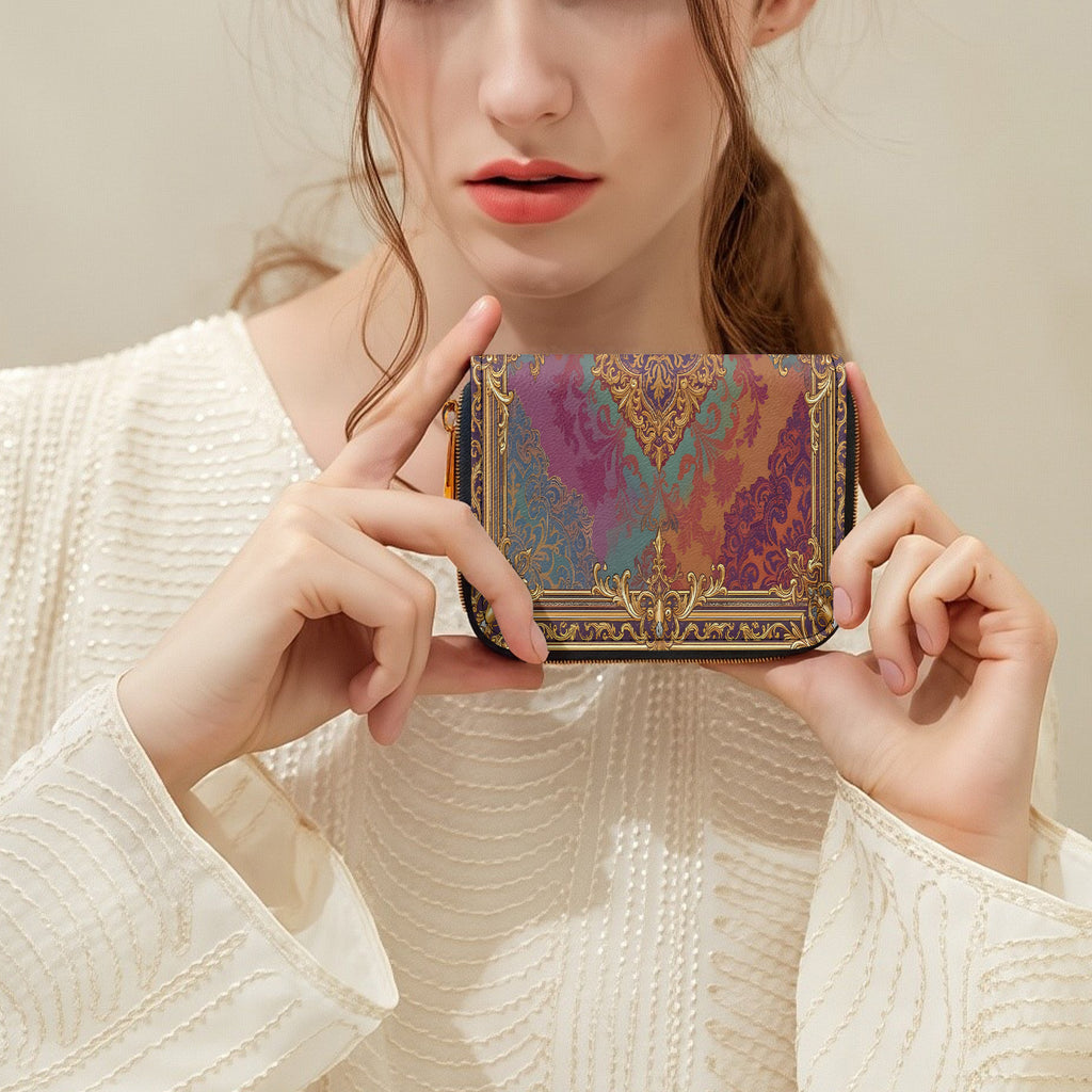 The Maria Theresa Bifold Zipper Wallet | Aura Regalia-AURA REGALIA 