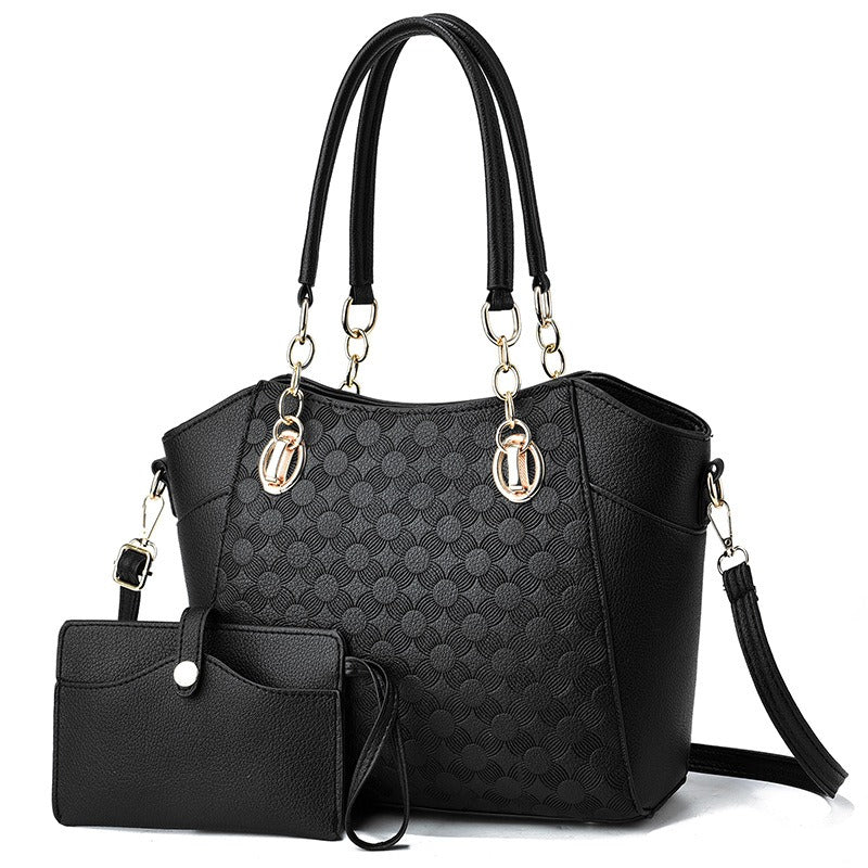 Mother-in-Child Bag Autumn and Winter PU Leather Large Capacity Tote Bag Women's Chain Shoulder Bag-AURA REGALIA 