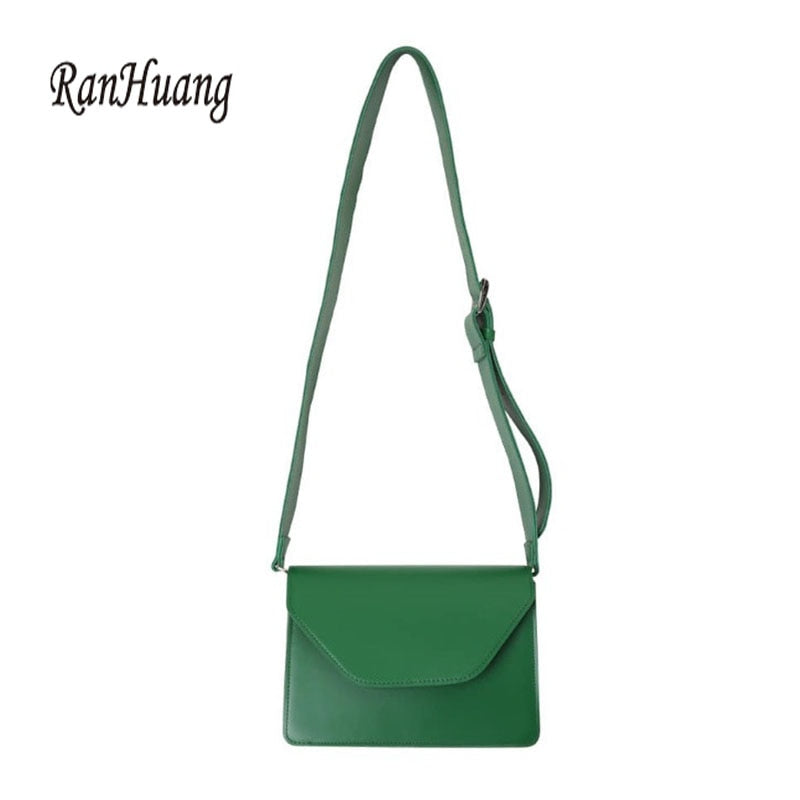 RanHuang New Arrive Women Pu Leather Shoulder Bags Girls Brief Flap Women's Casual Messenger Bags Crossbody Bags-AURA REGALIA 