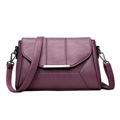 Soft Crossbody Bags For Women Pu Leather Handbags Designer Women Shoulder Bags High Quality Solid Women Messenger Bags-AURA REGALIA 