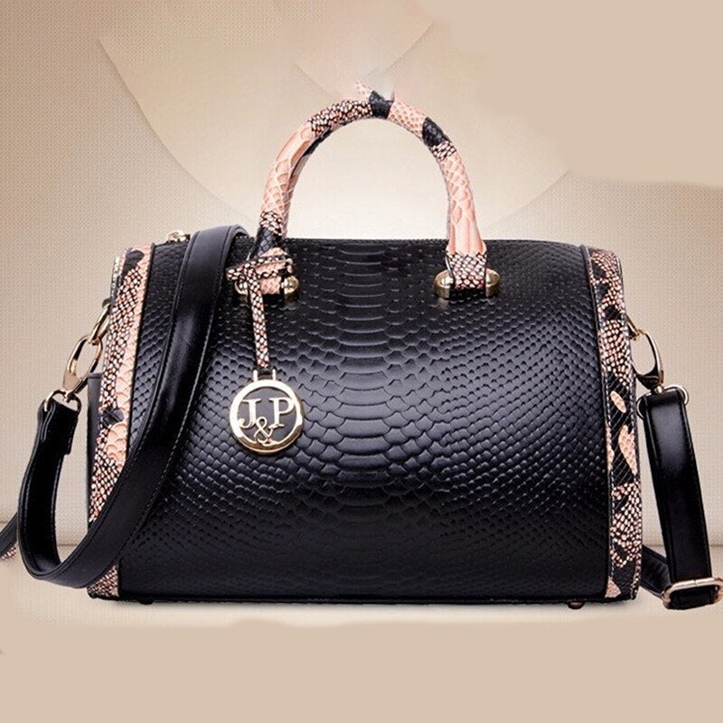 Luxury Handbags Women Bags Designer Crossbody Bags For Women Shoulder Bag Crocodile Leather Purse Snake Skin Print Bag Stripe-AURA REGALIA 