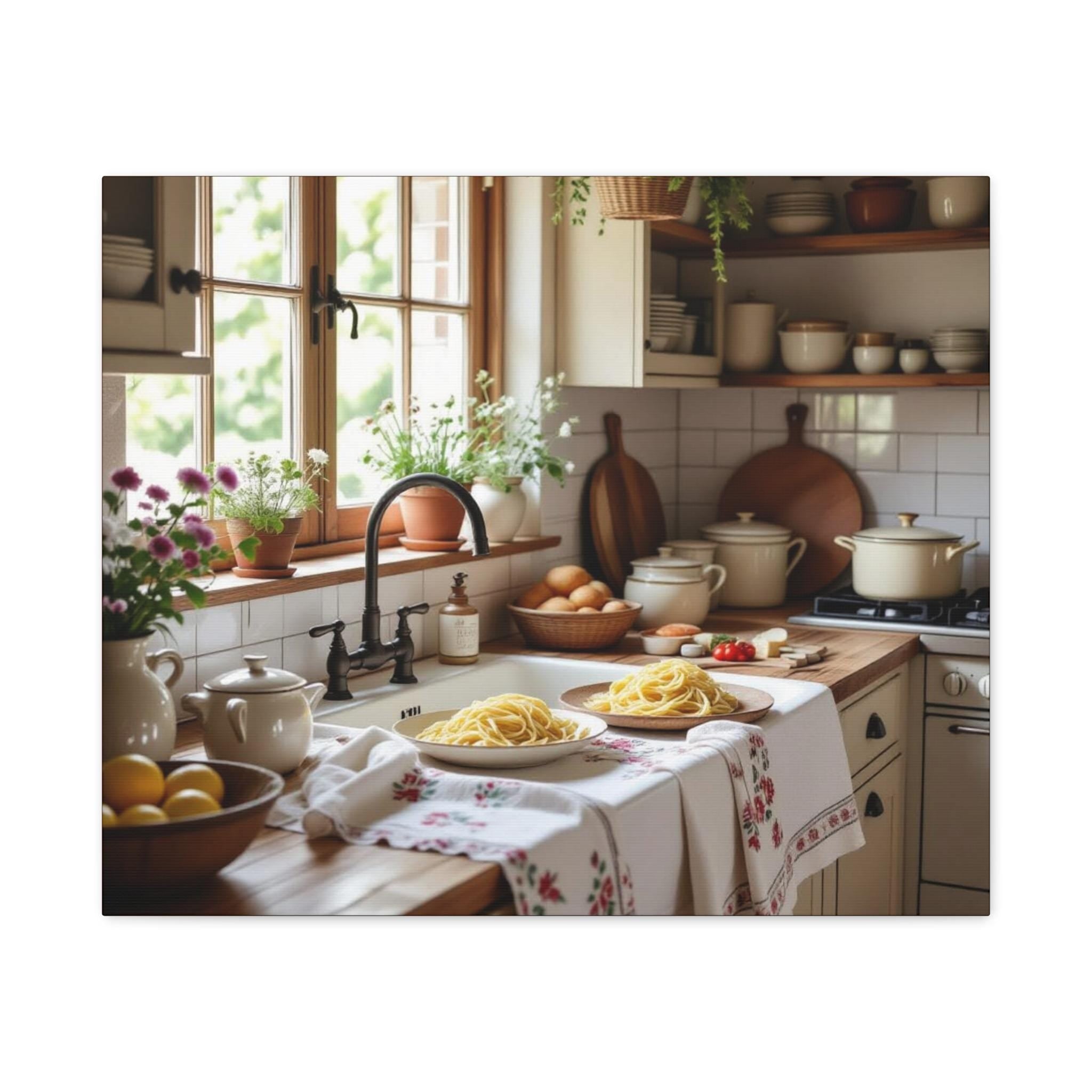 Copy of Cozy Country Kitchen Still Life Canvas