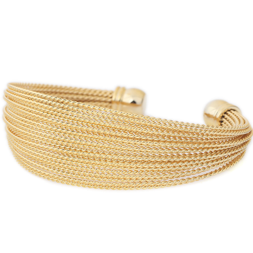 Stainless steel strand combination opening bracelet-AURA REGALIA 