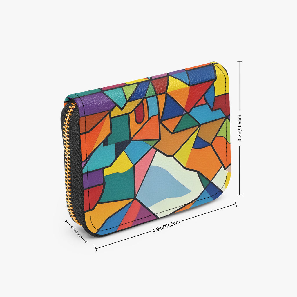 The Library Bifold Zipper Wallet | Aura Regalia-AURA REGALIA 