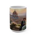 Romantic Florence Ceramic Coffee Mug, Anniversary Gift, 15oz