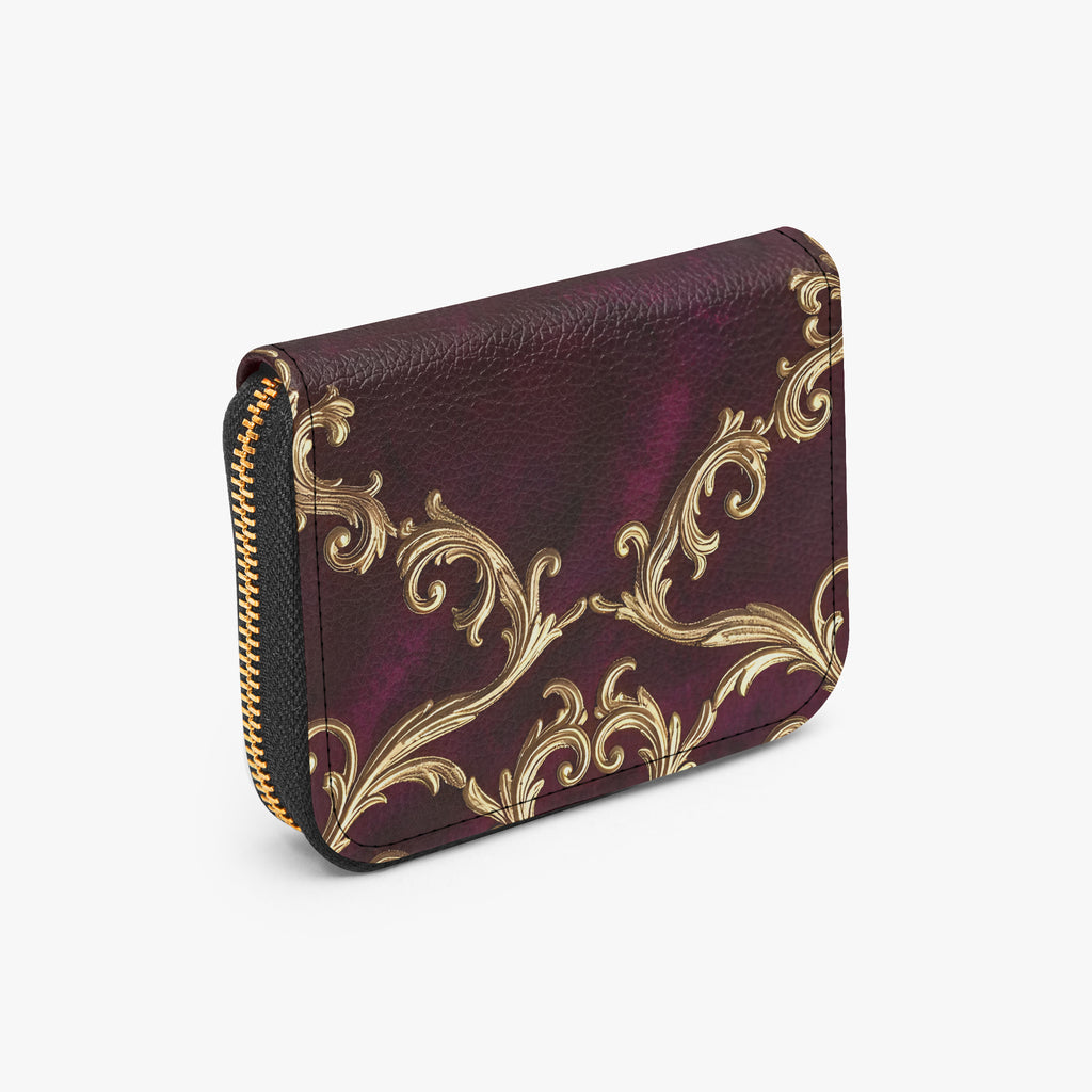 Marie Antoinette Bifold Zipper Wallet | Aura Regalia-AURA REGALIA 
