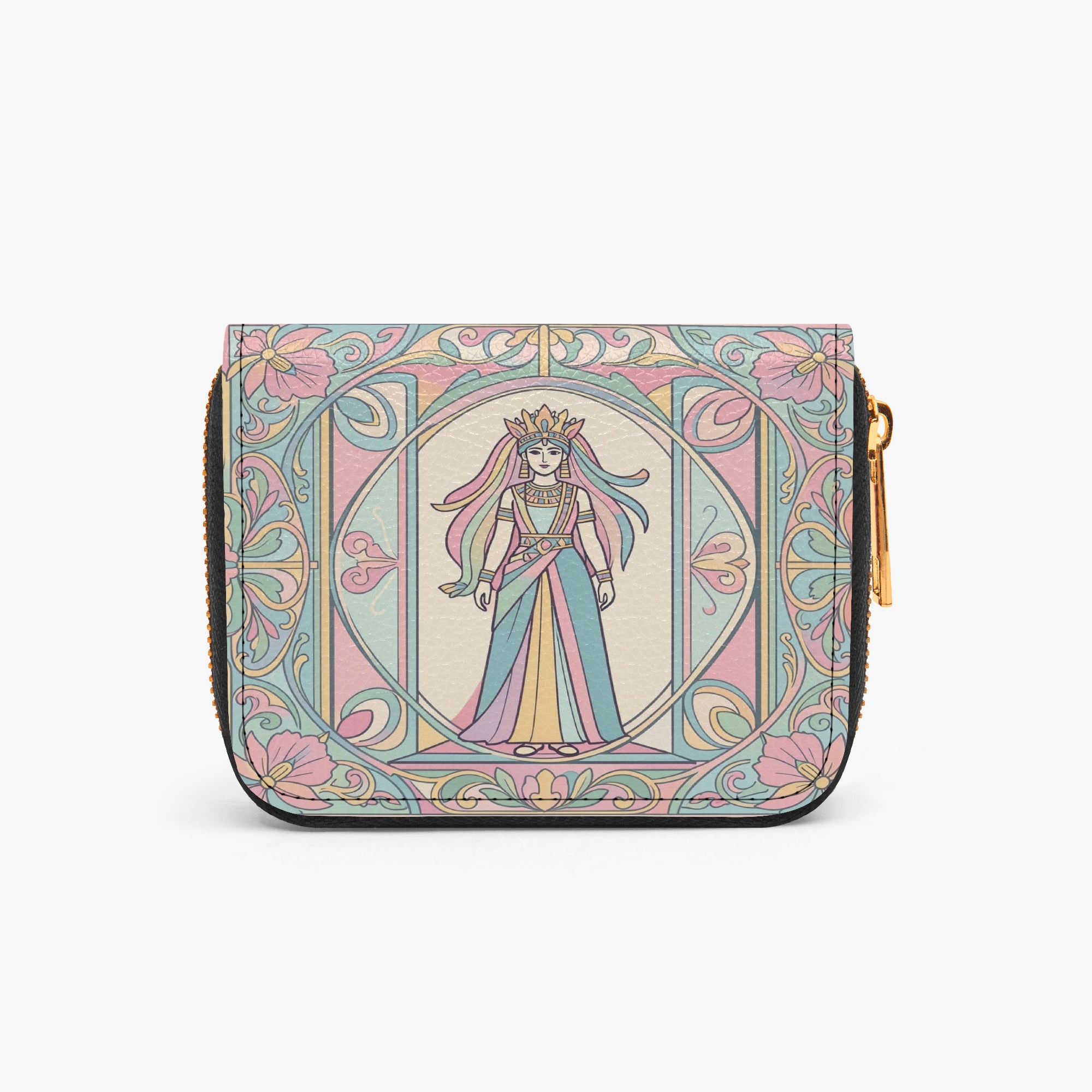 Queen Berenice Bifold Zipper Wallet | Aura Regalia-AURA REGALIA 