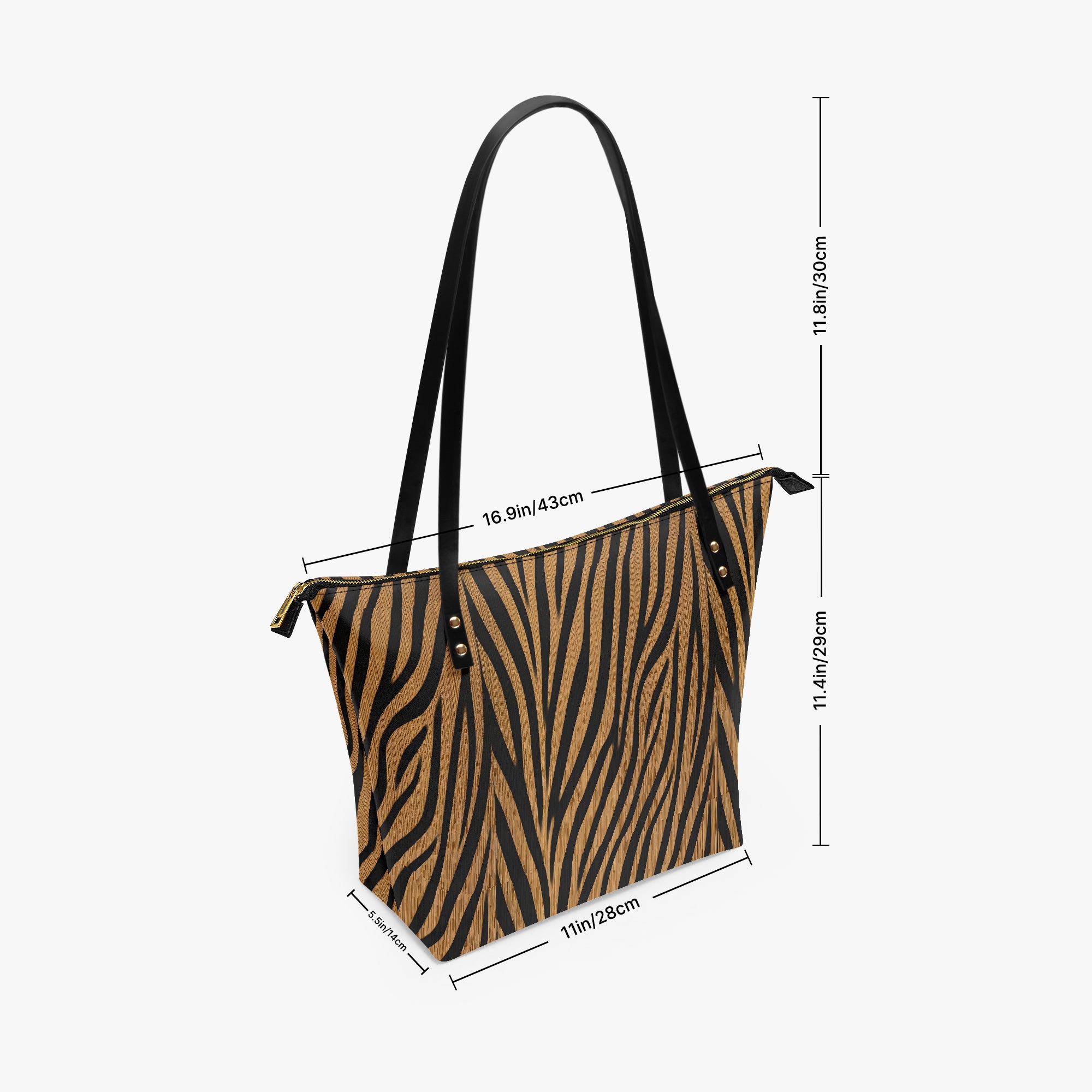 Aura Regalia | Animal Print Roomy PU Tote Bag-AURA REGALIA 