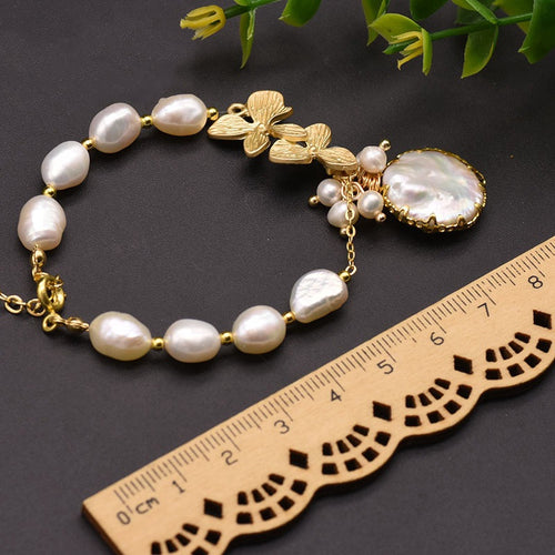 Baroque freshwater pearl bracelet-AURA REGALIA 