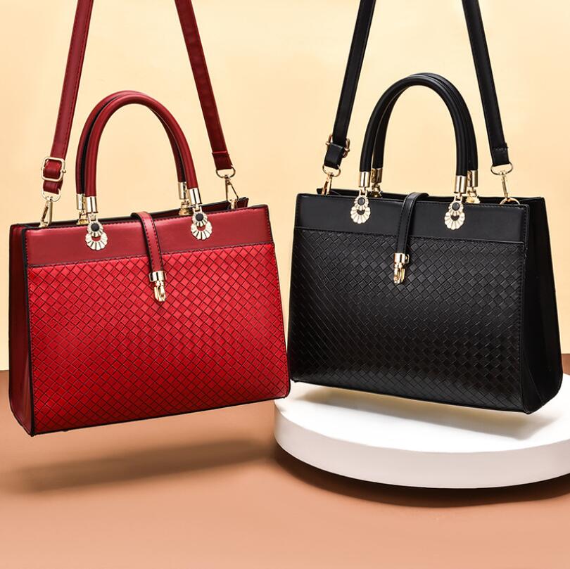 Autumn Winter High Quality Luxury Female Bag Woven Texture Ladies Large Capacity Handbag Bridal Bag Wedding Bag Womens Messenger Bag-AURA REGALIA 