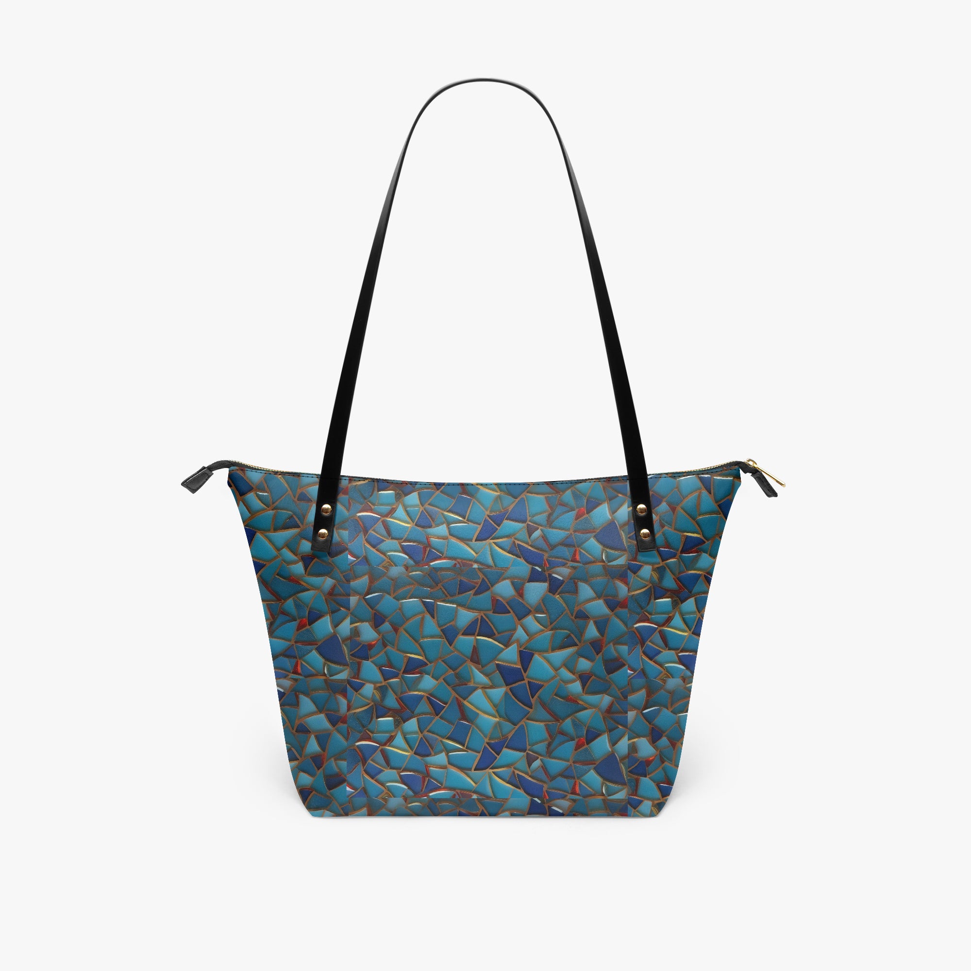 Stained Glass Roomy PU Tote Bag | Aura Regalia-AURA REGALIA 
