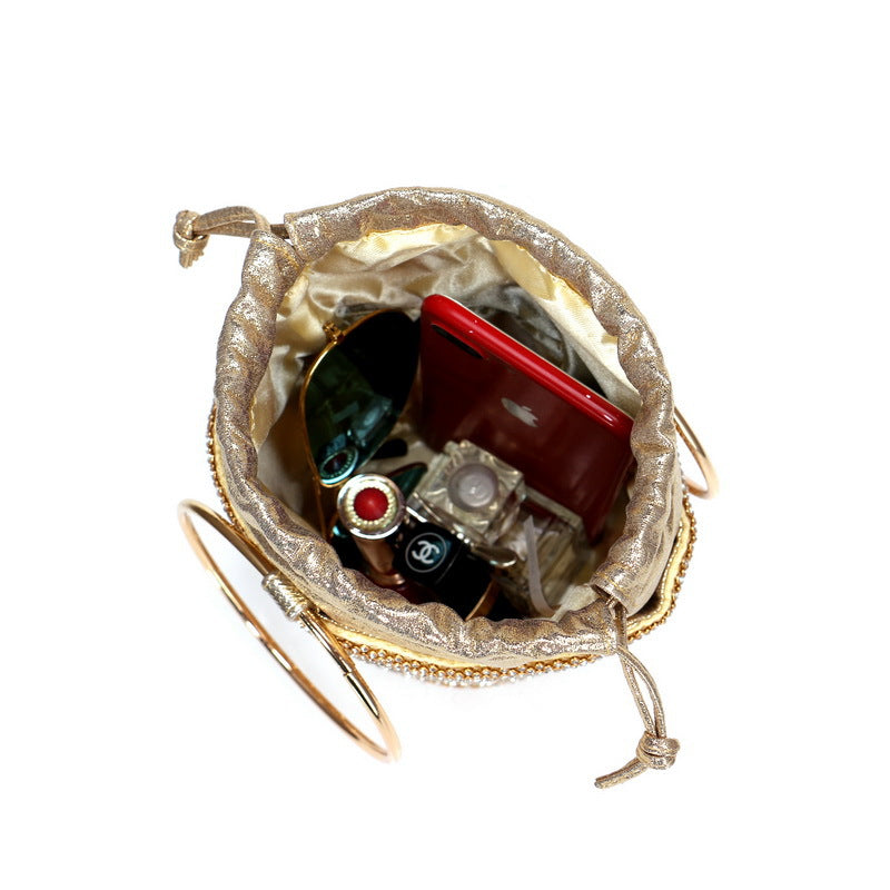 Diamond-Studded Evening Bag Luxury Banquet Bag Hand Clutch Bag Dress Evening Bag-AURA REGALIA 