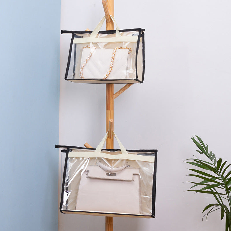 Breathable Moisture-Proof Bag Dust Bag Wardrobe Sealed Leather Bag Protection Finishing Storage Bag Transparent Hanging Bag Storage Artifact-AURA REGALIA 