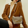 Leather Pleated Cloud Bag New Trendy Fashion Chain Dumpling Bag Shoulder Cowhide Messenger Bag Small Bag for Women-AURA REGALIA 