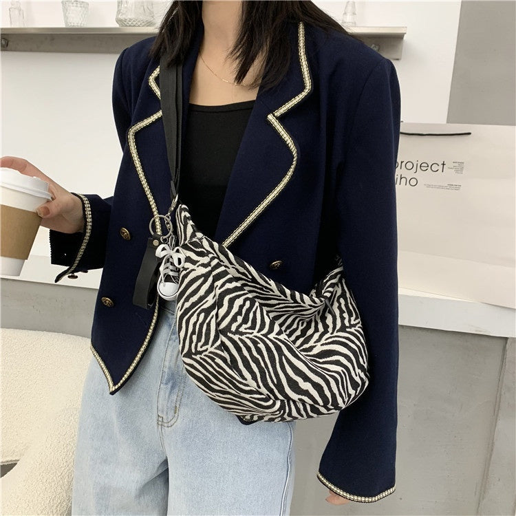 Canvas Large Bag Women's New Trendy Net Red Fashion Large-Capacity Shoulder Bag All-Match Ins Messenger Tote Bag