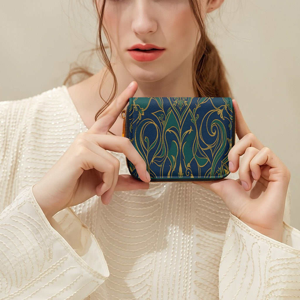 Queen Victoria in the Woods Bifold Zipper Wallet | Aura Regalia-AURA REGALIA 