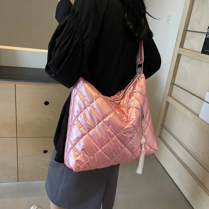 Quilted Nylon Travel Bag-AURA REGALIA 