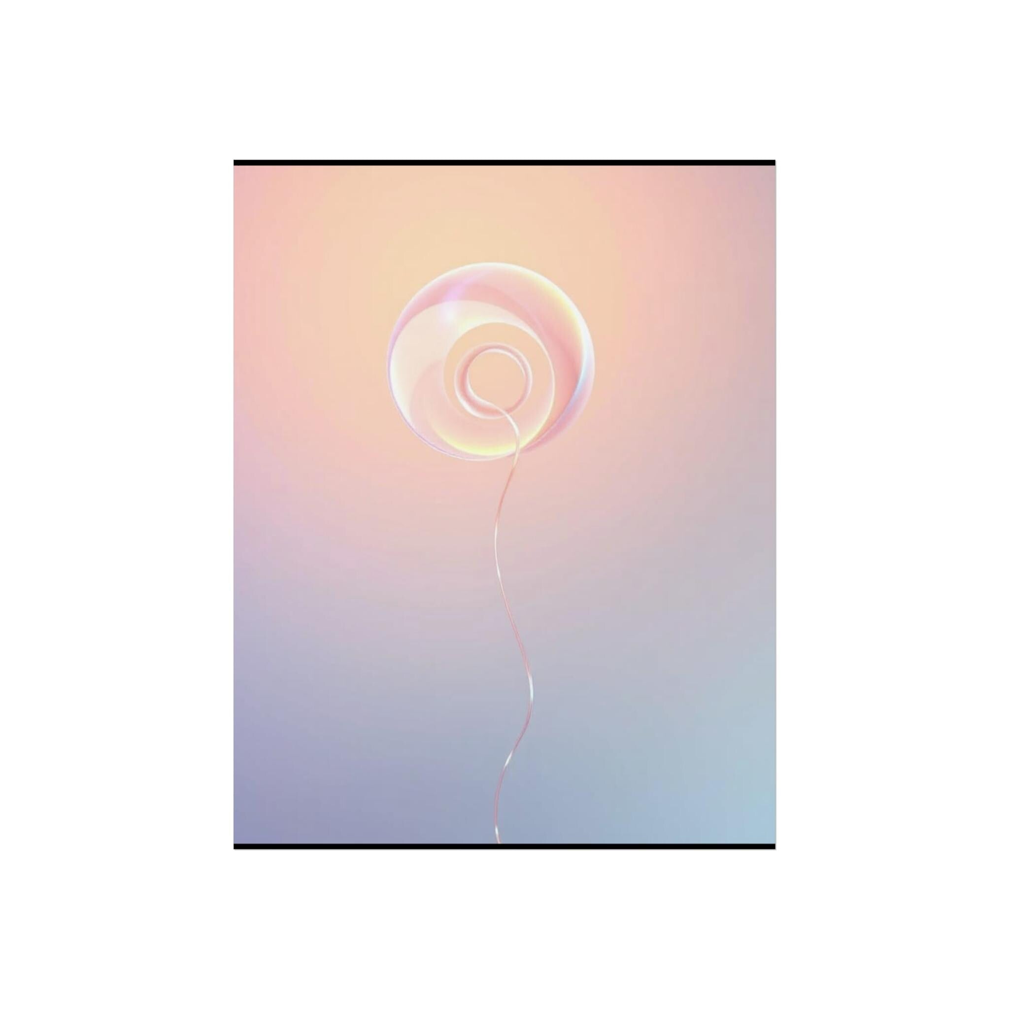Iridescent Bubble Balloon Fine Art Poster | Pastel Gradient Wall Art