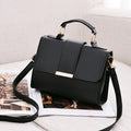 Women Fashion PU Leather Shoulder Small Flap Crossbody Handbags Top Handle Tote  Messenger Bags-AURA REGALIA 