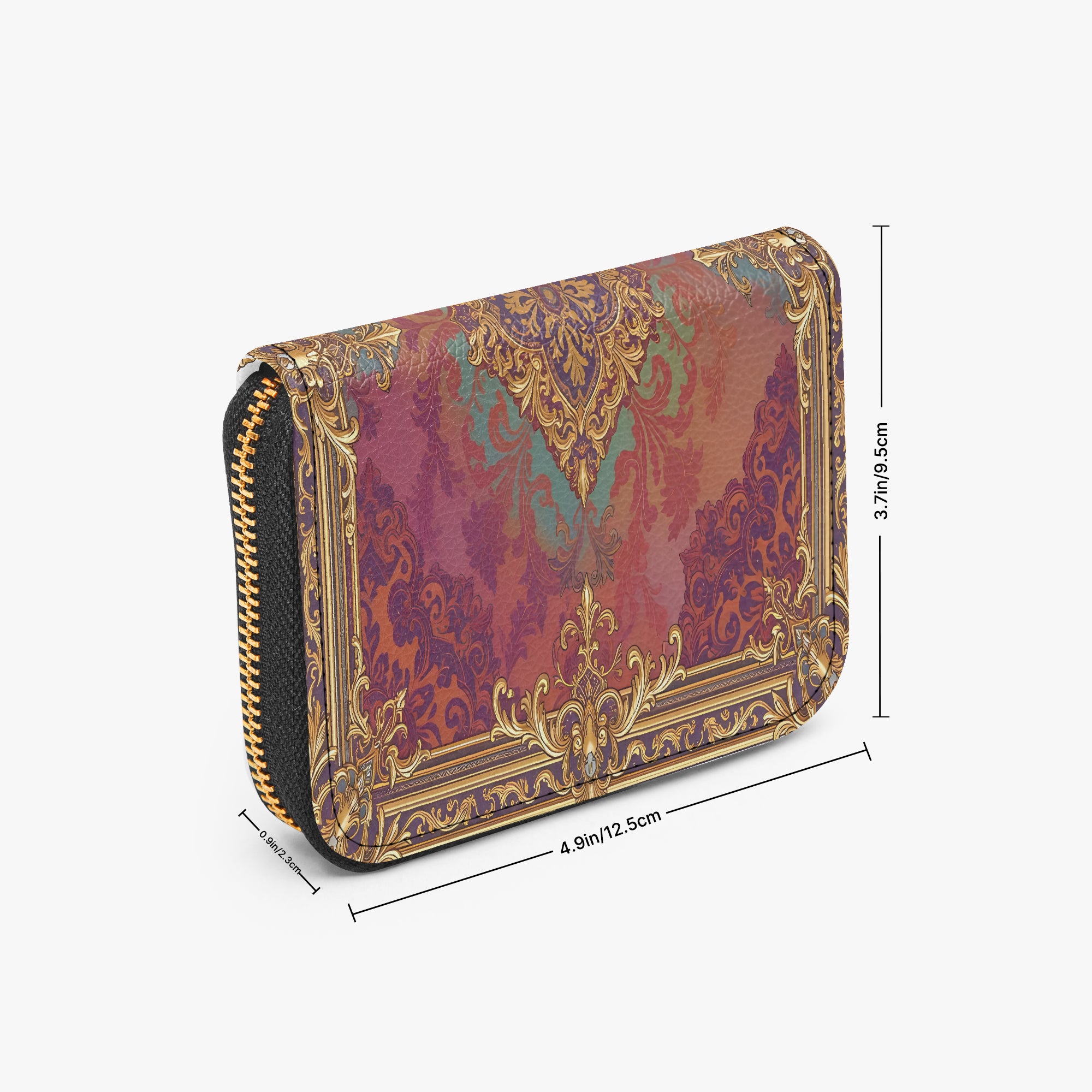 The Maria Theresa Bifold Zipper Wallet | Aura Regalia-AURA REGALIA 