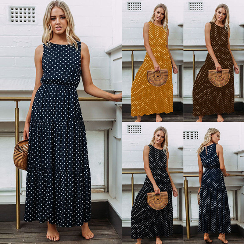 Explosion polka dot button jumpsuit-AURA REGALIA 