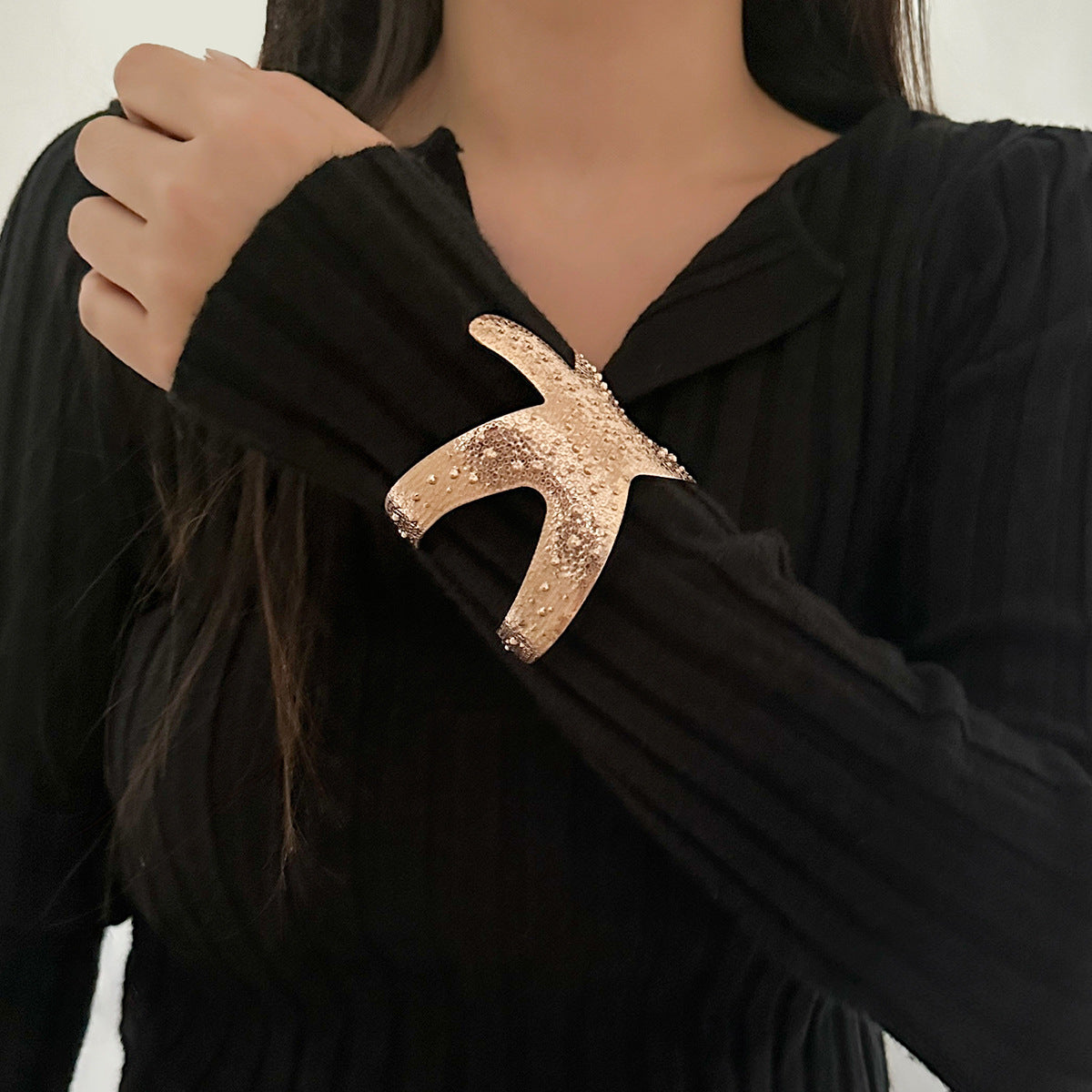 Fashionable striped butterfly bracelet, metallic irregular starfish Bracelet set