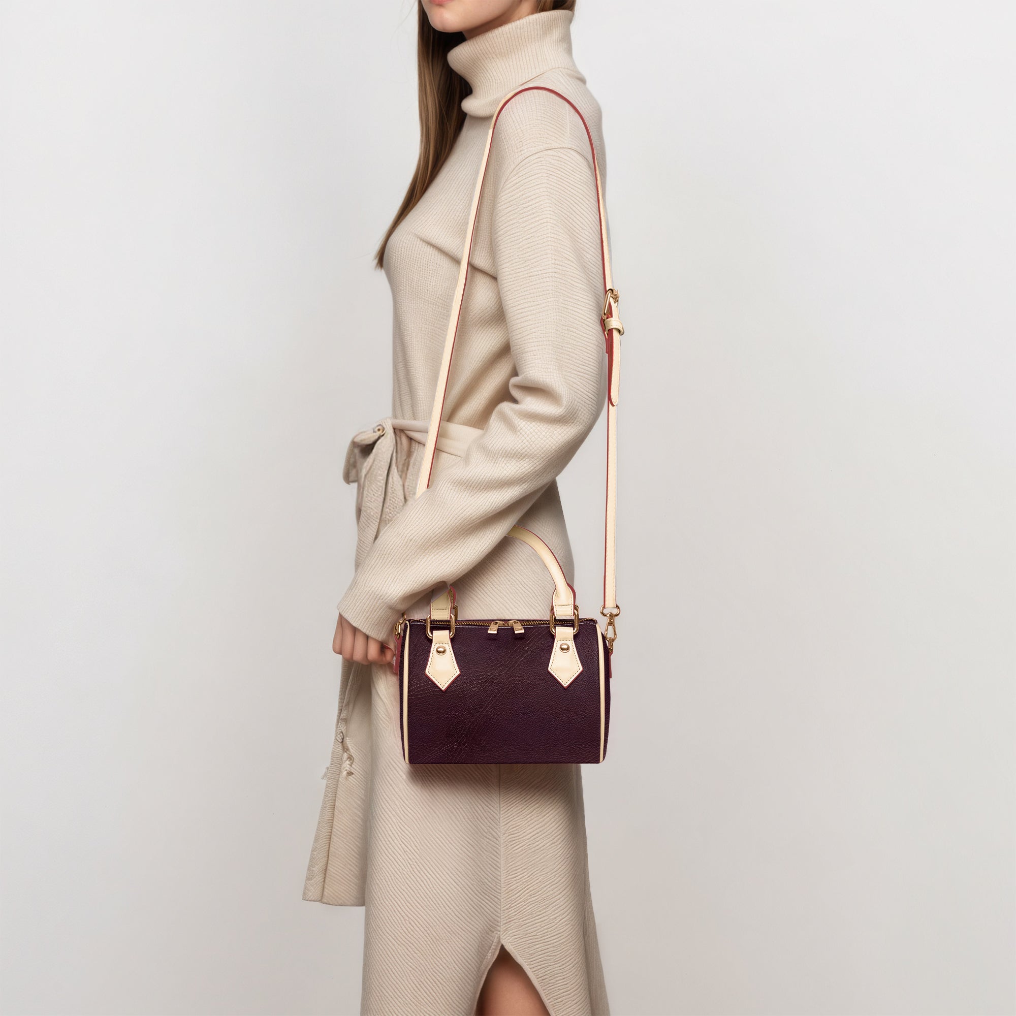 Dark Brown Chic Crossbody Bag | Aura Regalia-AURA REGALIA 