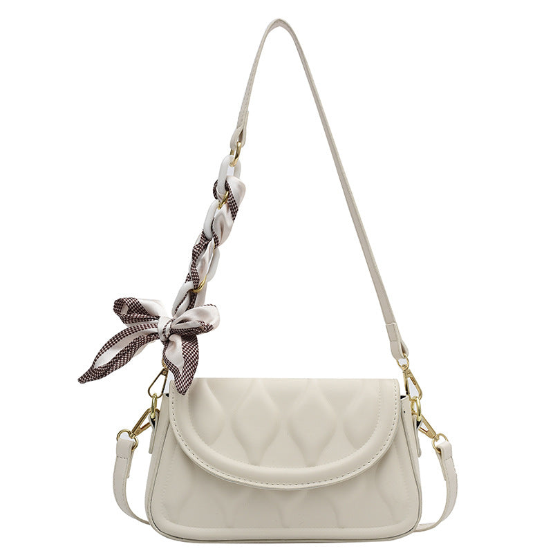 New Bag Shoulder Small Square Bag PU Texture Bag Women's Small Fresh Chain Messenger Bag Trendy Underarm Bag-AURA REGALIA 