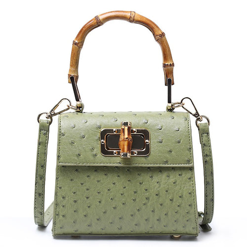 Buckle bag ostrich pattern single shoulder diagonal cross women's bag-AURA REGALIA 