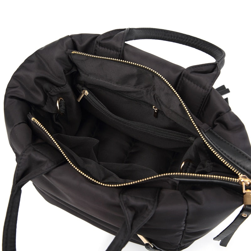 New Winter Space Cotton Handbag Women Casual Totes Bag Down Feather Padded Lady Shoulder Bag Sac A Mian Crossbody Bag-AURA REGALIA 