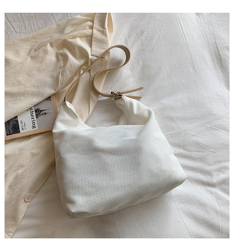 Casual Tote Bag Women's New Corduroy Large Capacity Shoulder Commuter Bag Fashion Portable Underarm Dumpling Bag-AURA REGALIA 