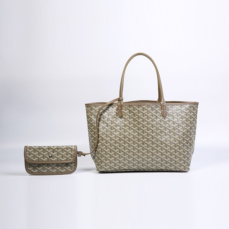 New Dog Tooth Bag Stars Same European and American Women's Bag Handheld One Shoulder Large Capacity Tote Mother and Child Bag Shopping Bag