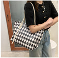 Popular Lingge Large Bag Women's New Fashion All-Match Casual Tote Bag Western Style All-Match Shoulder Bag