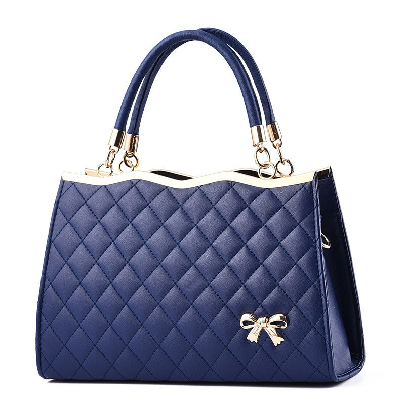 Embroidered Lingge Women's Handbag Foreign Trade Large Bag Single Shoulder Crossbody Bag