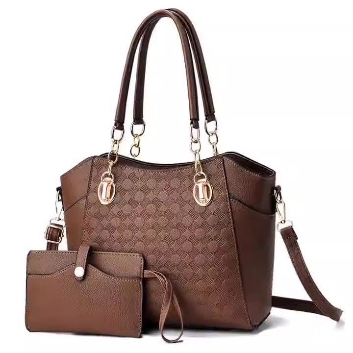 Mother-in-Child Bag Autumn and Winter PU Leather Large Capacity Tote Bag Women's Chain Shoulder Bag-AURA REGALIA 