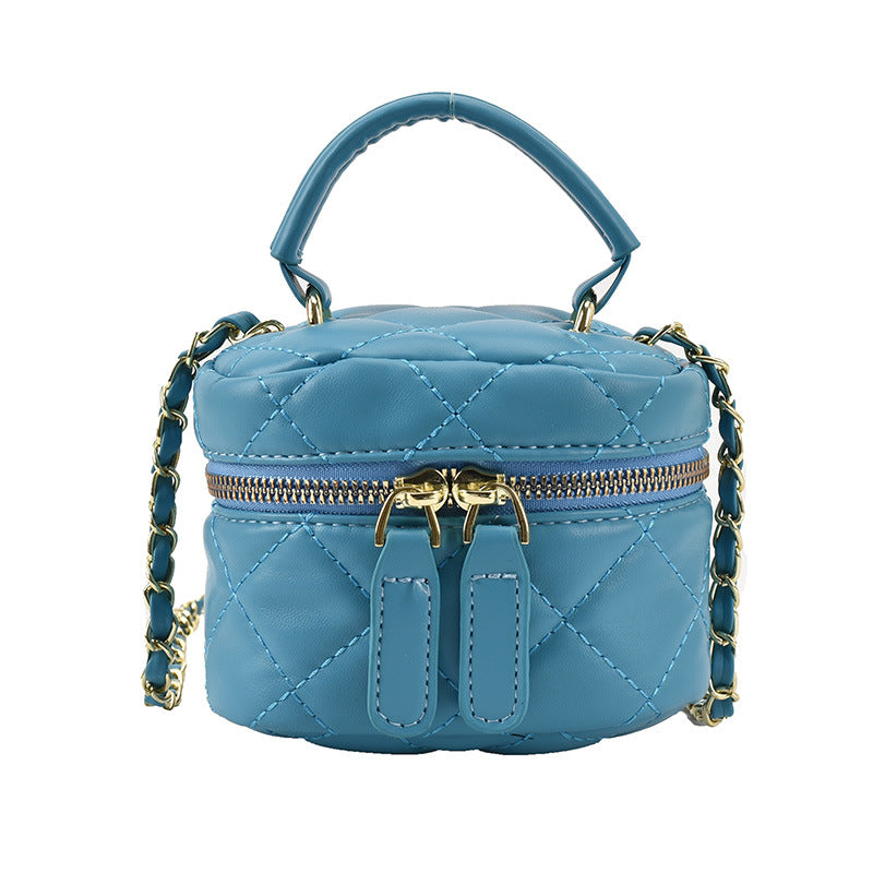 Mobile Phone Bag Summer New Women's Bag Chain Rhombus Messenger Bag Fashion Small Bag Hand-Held Lipstick Bag Women-AURA REGALIA 