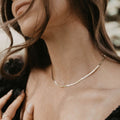 Jade Herringbone Necklace-AURA REGALIA 
