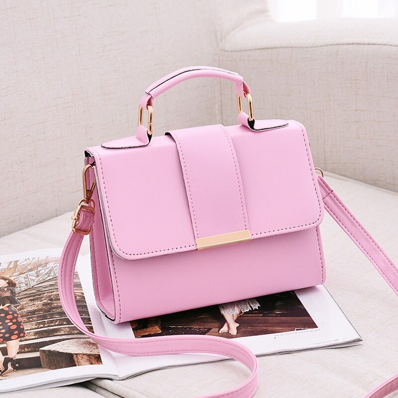 Women Fashion PU Leather Shoulder Small Flap Crossbody Handbags Top Handle Tote  Messenger Bags-AURA REGALIA 