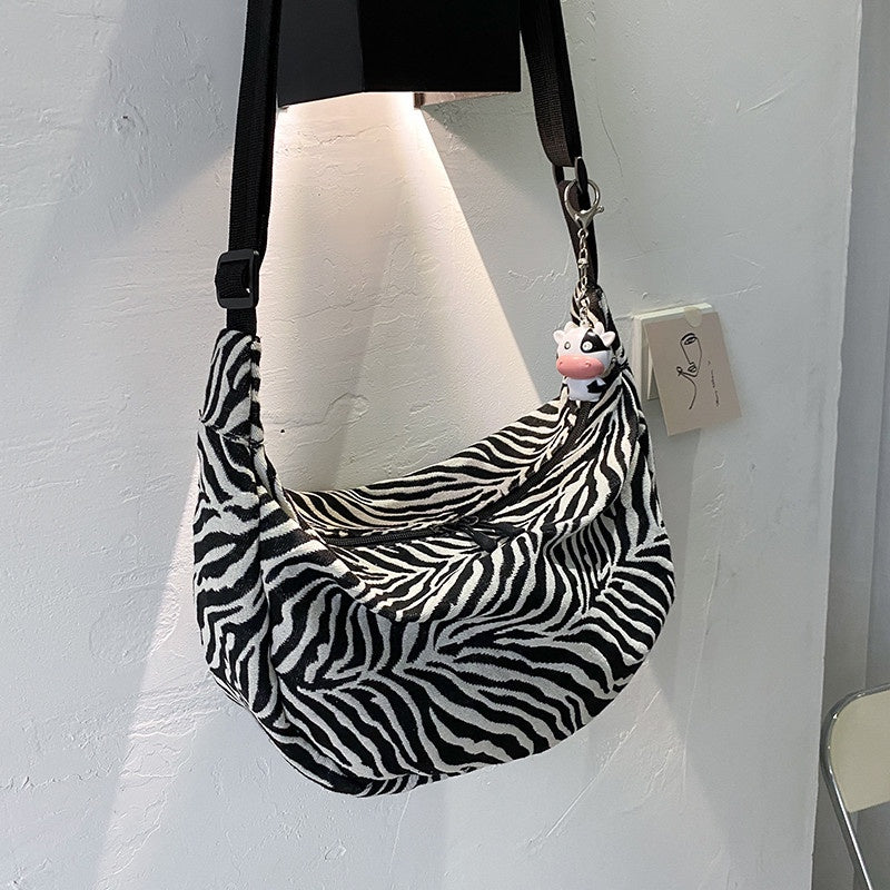 Canvas Large Bag Women's New Trendy Net Red Fashion Large-Capacity Shoulder Bag All-Match Ins Messenger Tote Bag