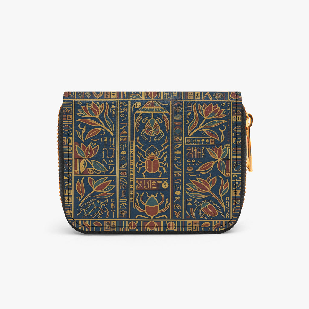 Cleopatra Bifold Zipper Wallet | Aura Regalia-AURA REGALIA 
