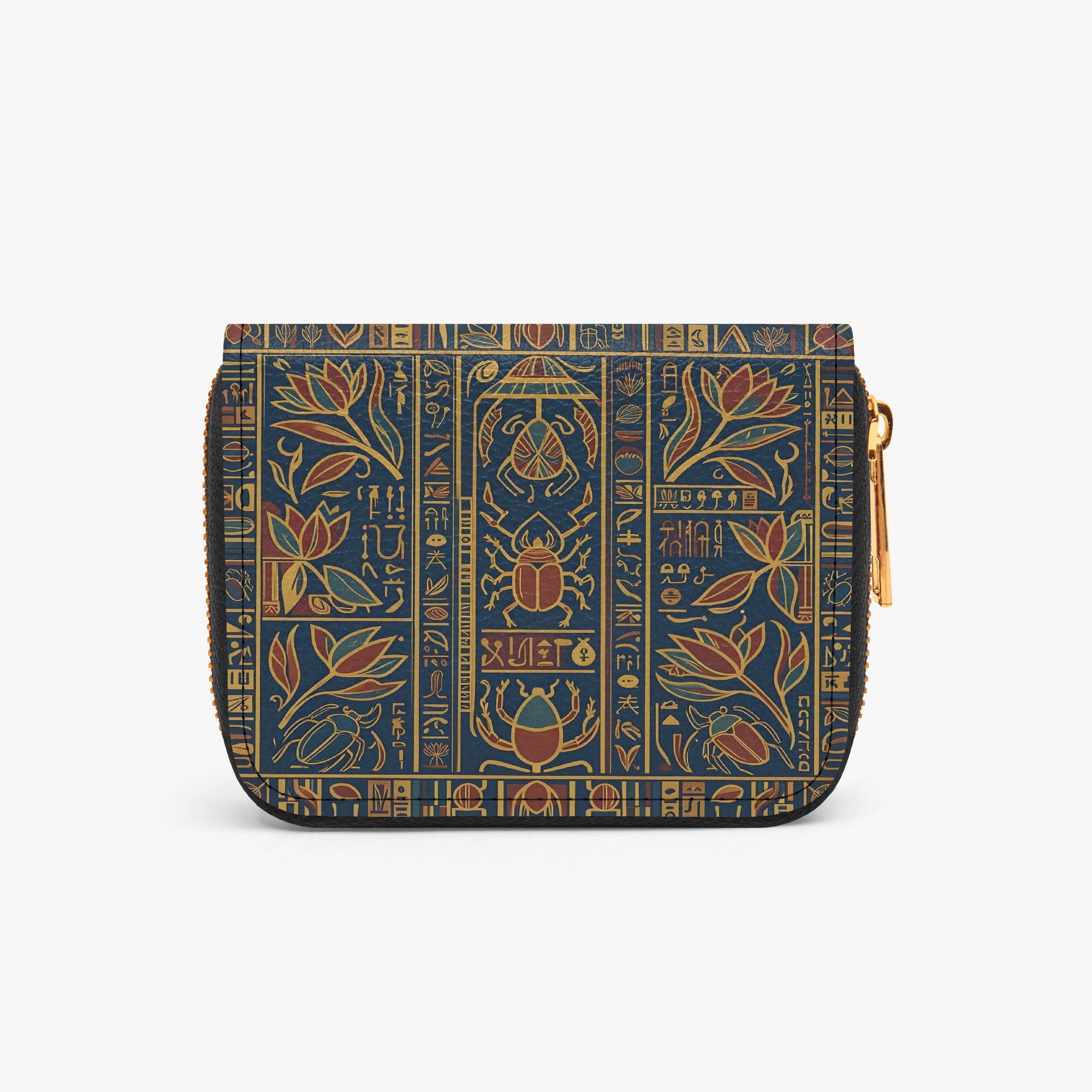Cleopatra Bifold Zipper Wallet | Aura Regalia-AURA REGALIA 