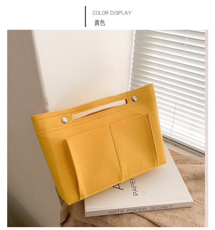 Large Capacity Hand Held Felt Women's Bag Hand Bag Lazy Cosmetic Bag Travel Storage Bag Girl Large Bag-AURA REGALIA 