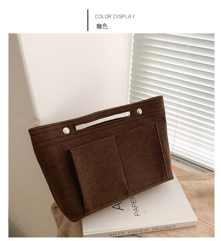 Large Capacity Hand Held Felt Women's Bag Hand Bag Lazy Cosmetic Bag Travel Storage Bag Girl Large Bag-AURA REGALIA 